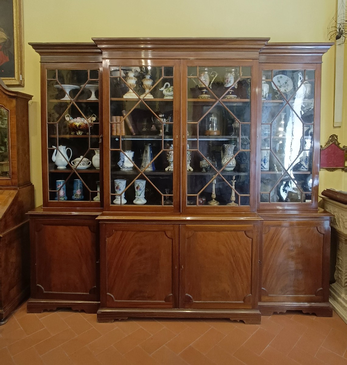 GRANDE LIBRERIA IN MOGANO FINE XIX SECOLO