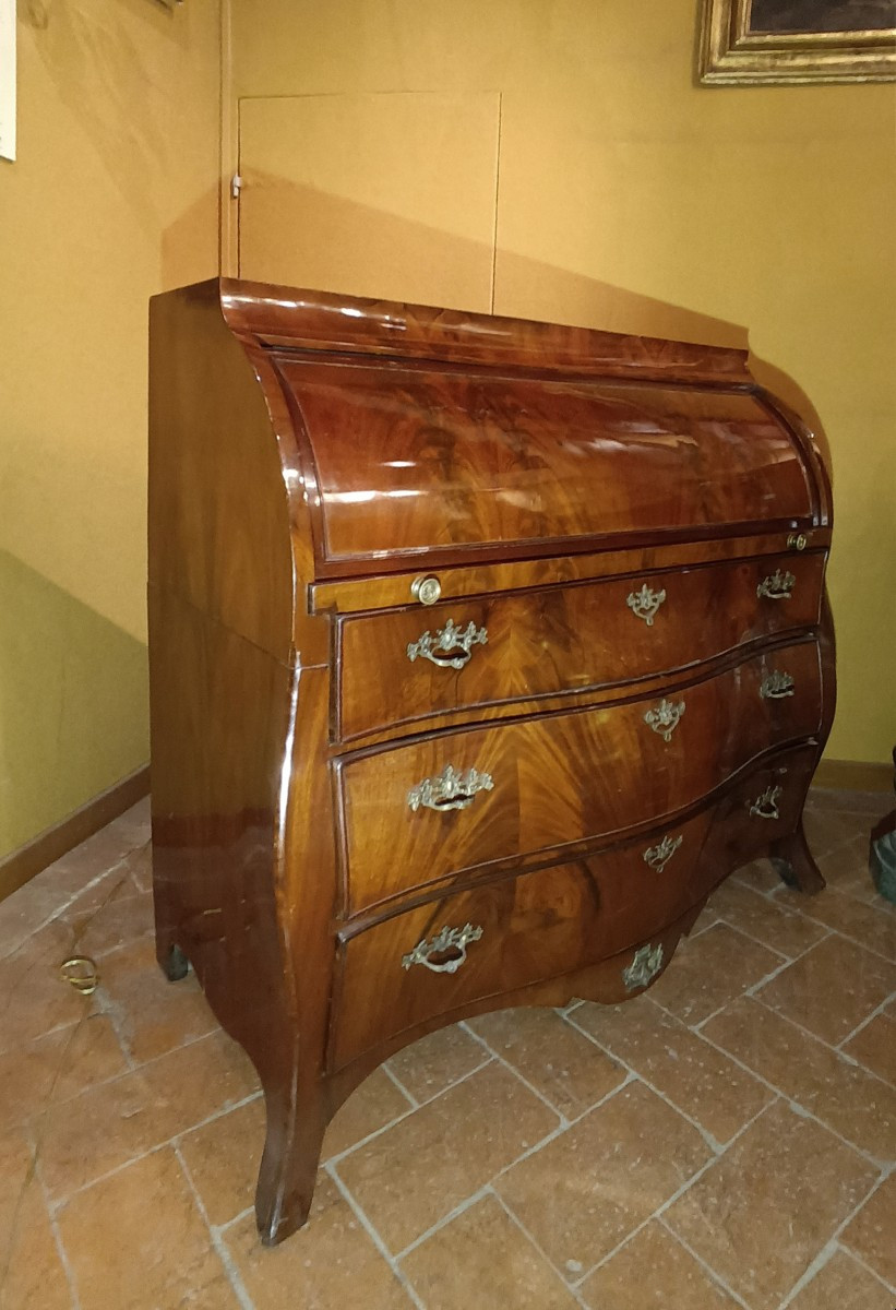RIBALTA IN PIUMA DI NOCE NEOCLASSICA SECONDA META' XVIII SECOLO-photo-4