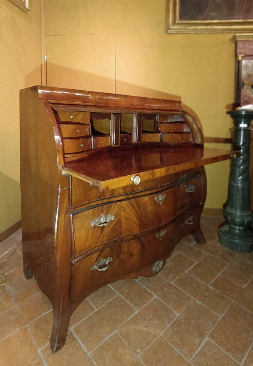 RIBALTA IN PIUMA DI NOCE NEOCLASSICA SECONDA META' XVIII SECOLO-photo-1