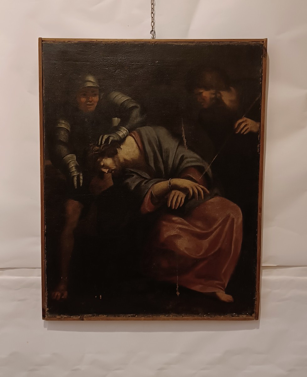 DIPINTO "CRISTO DERISO" PRIMA META' XVII SECOLO 