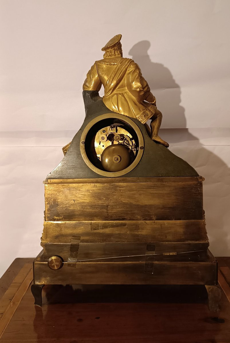 OROLOGIO NEOCLASSICO CON POETA FINE XVIII SECOLO-photo-4