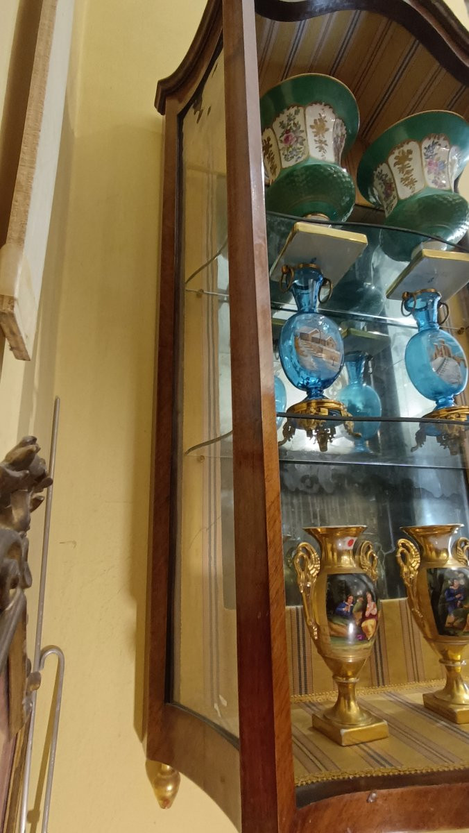 VETRINETTA PENSILE IN NOCE PRIMA META' DEL XIX SECOLO -photo-5