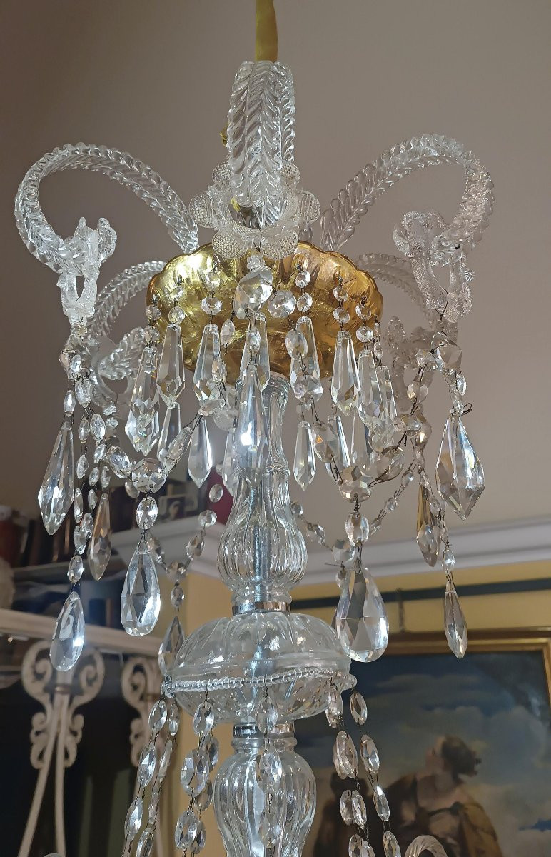 LAMPADARIO IN CRISTALLO FINE XIX SECOLO -photo-2