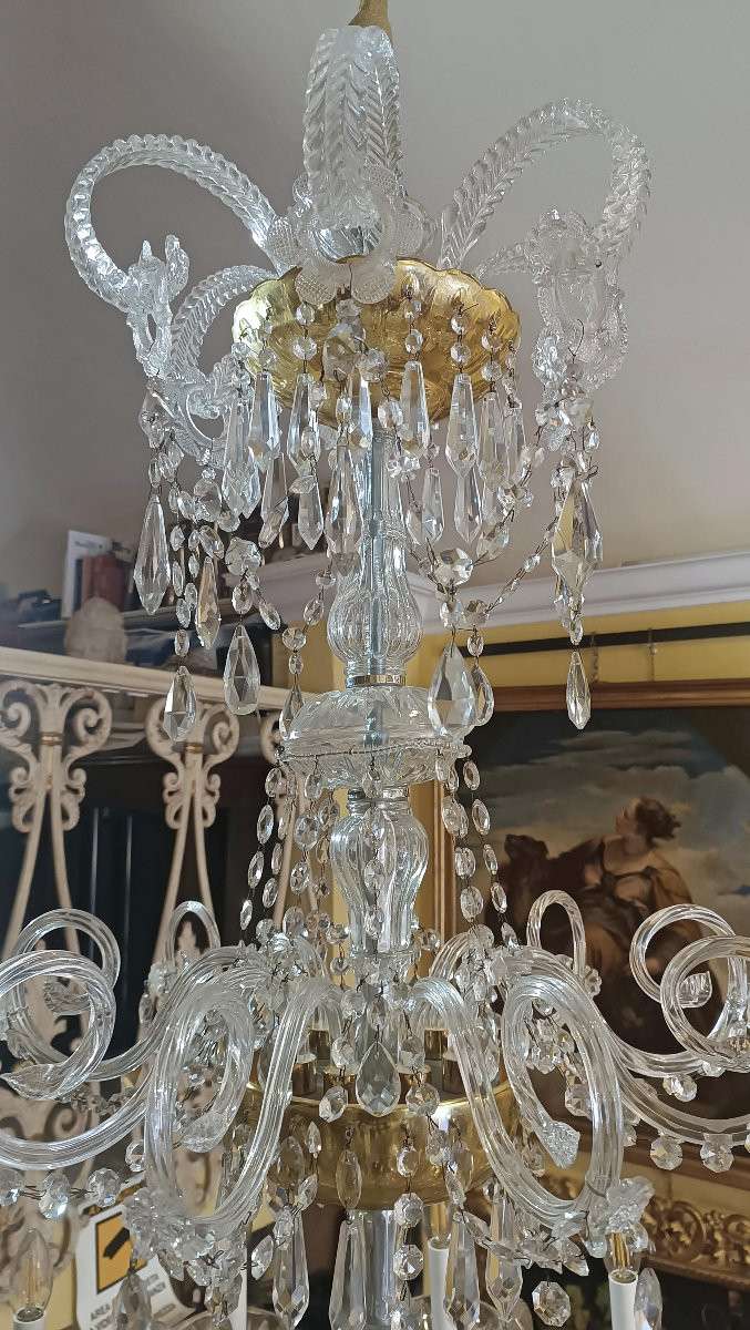 LAMPADARIO IN CRISTALLO FINE XIX SECOLO -photo-3