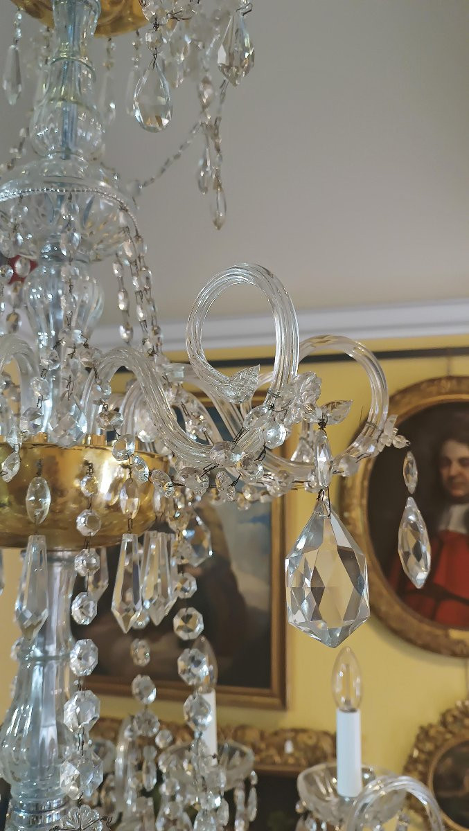 LAMPADARIO IN CRISTALLO FINE XIX SECOLO -photo-4