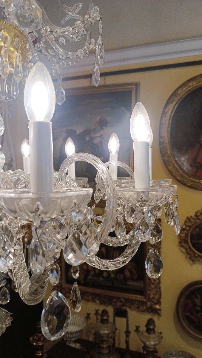 LAMPADARIO IN CRISTALLO FINE XIX SECOLO -photo-1