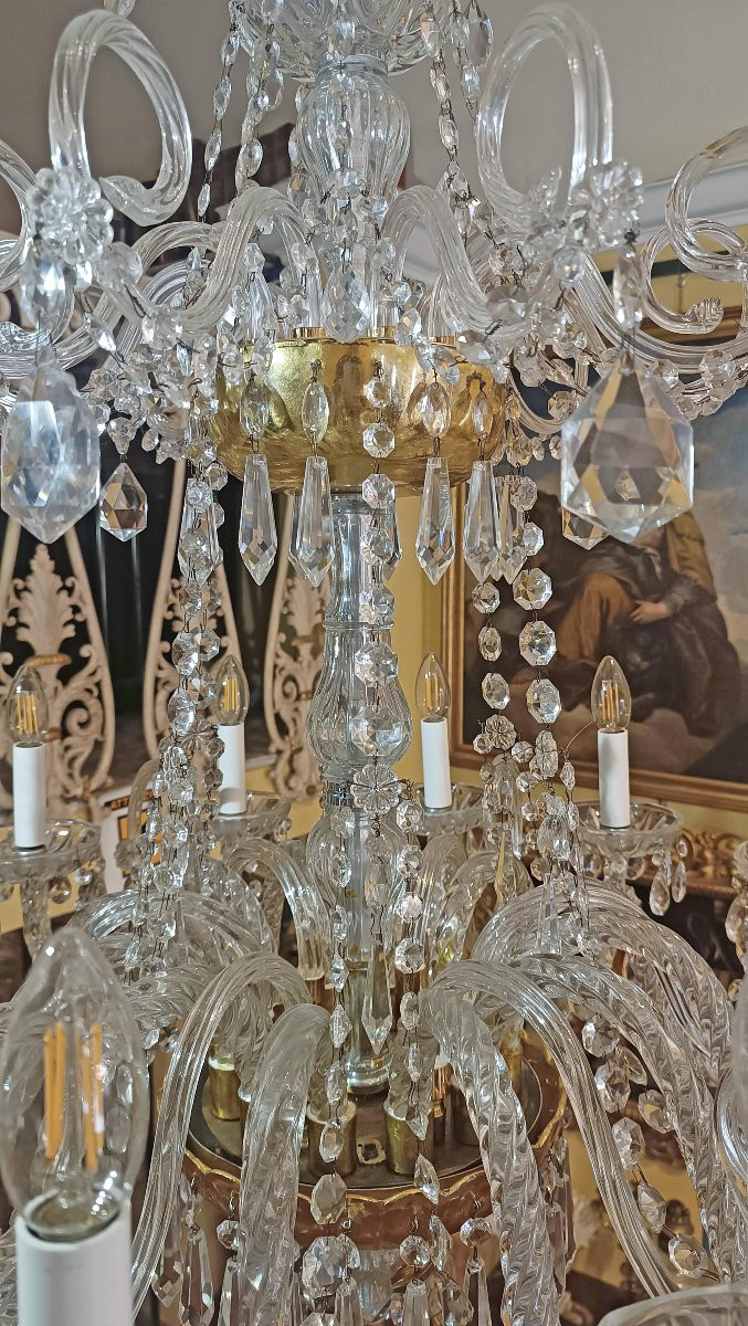 LAMPADARIO IN CRISTALLO FINE XIX SECOLO -photo-2