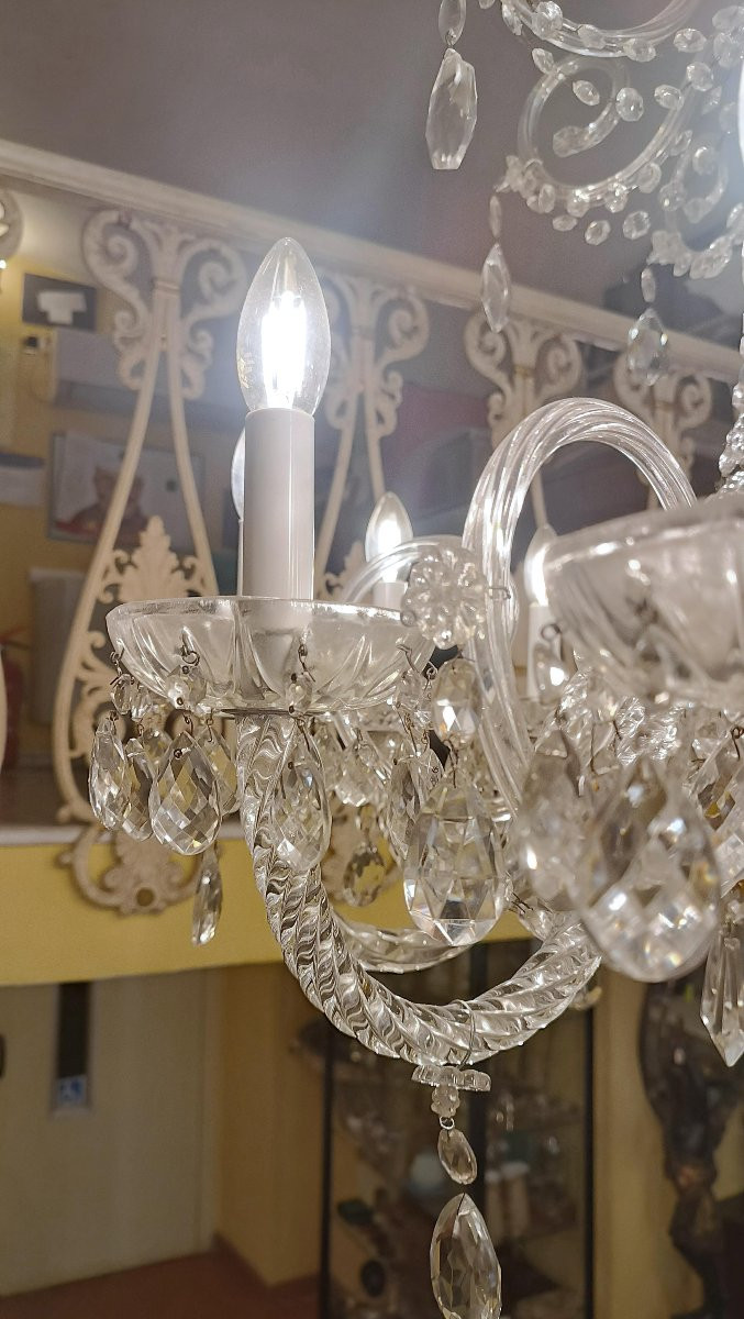 LAMPADARIO IN CRISTALLO FINE XIX SECOLO -photo-5