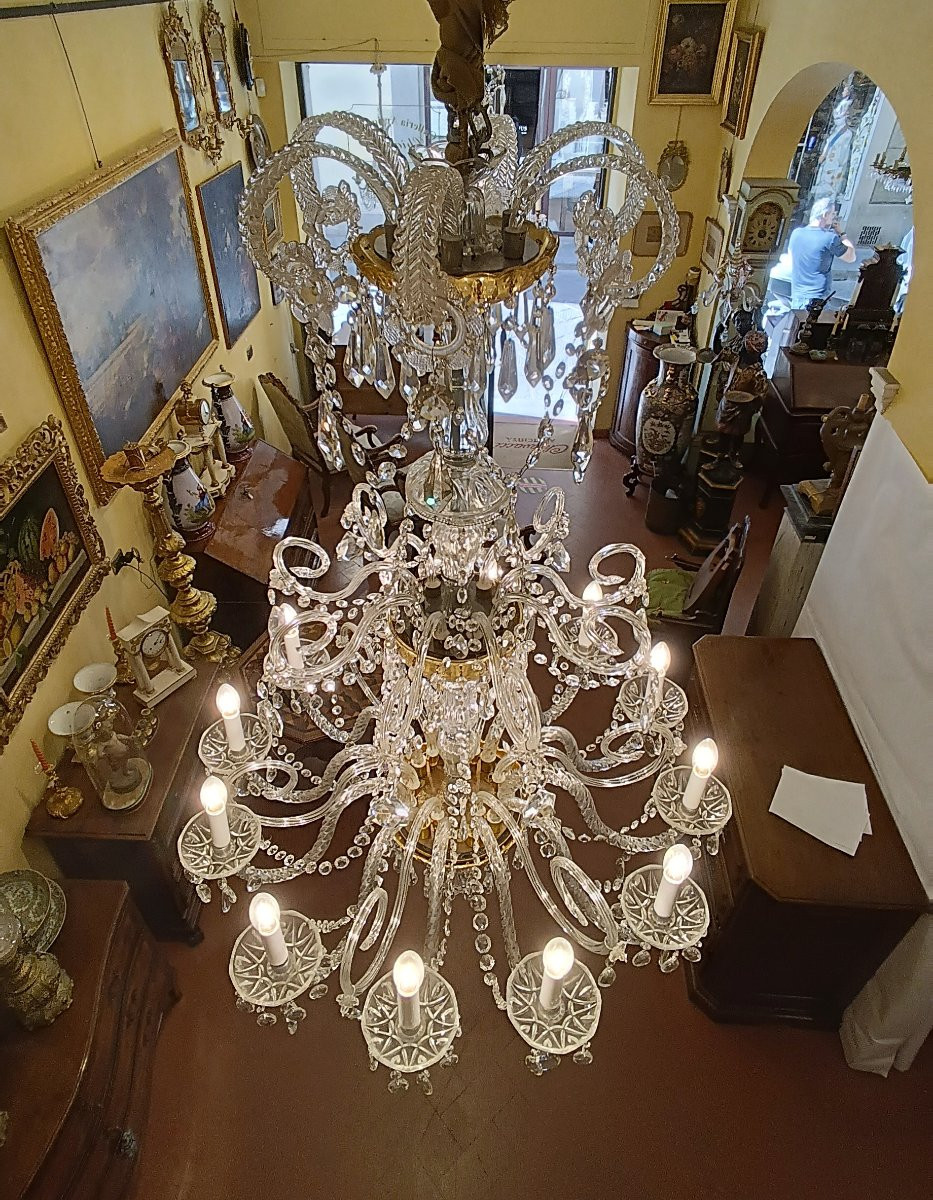 LAMPADARIO IN CRISTALLO FINE XIX SECOLO -photo-7
