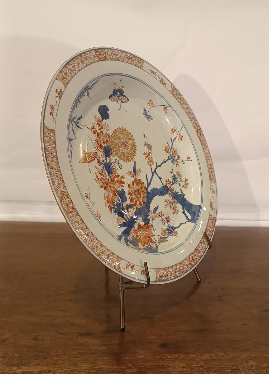 GRANDE VASSOIO QING CON DECORI IMARI FINE XVIII SECOLO -photo-4