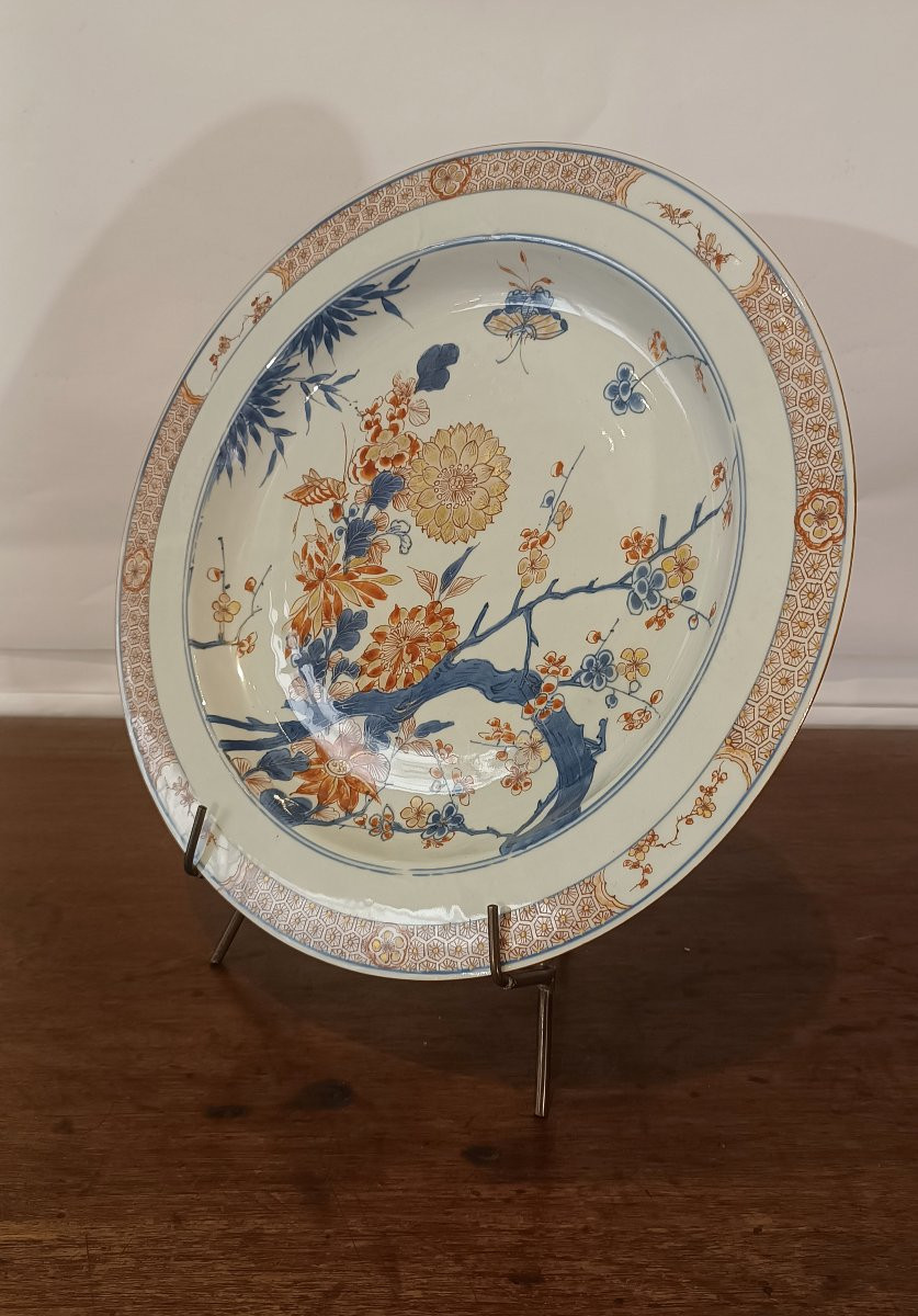 GRANDE VASSOIO QING CON DECORI IMARI FINE XVIII SECOLO -photo-4