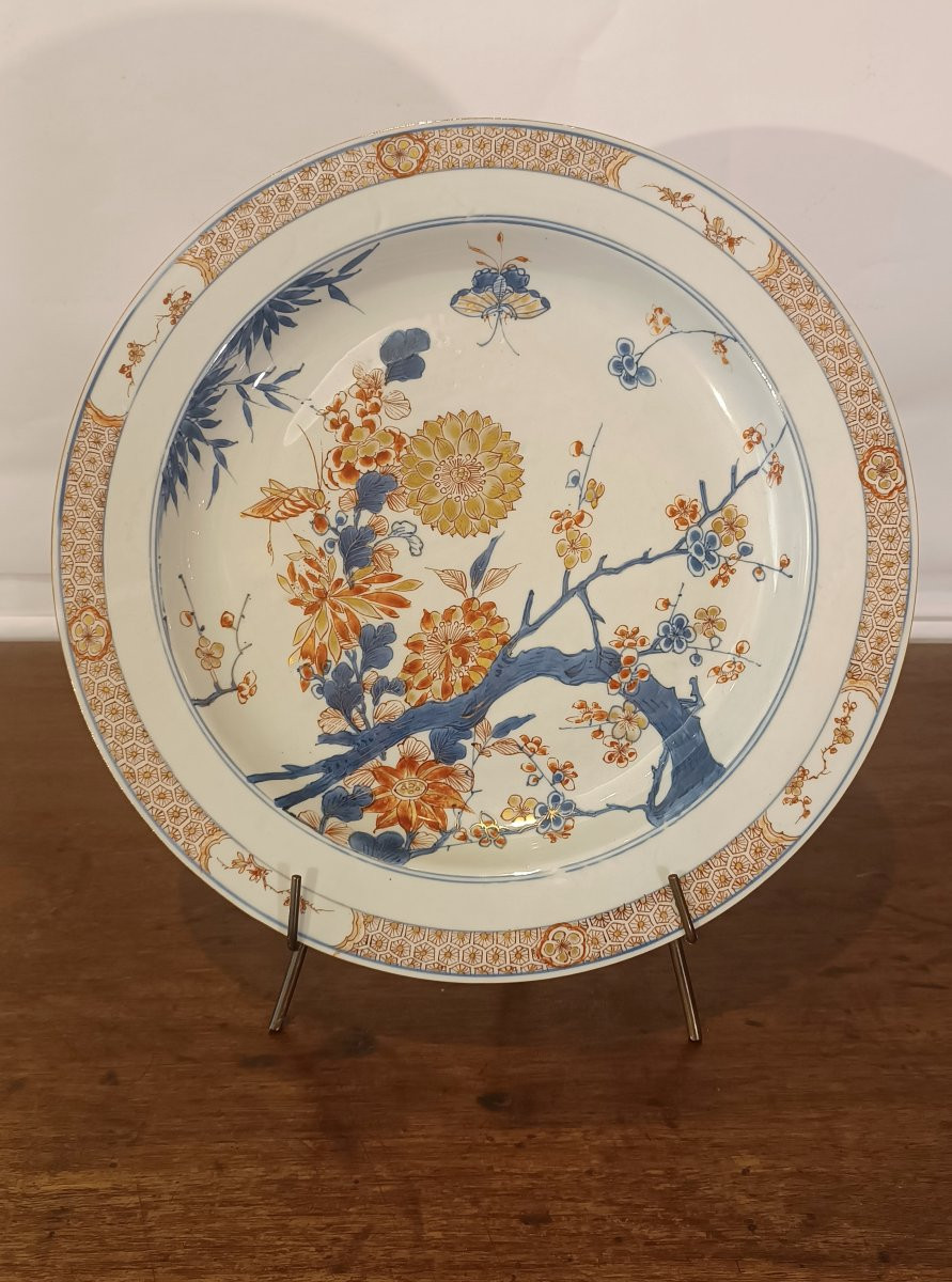 GRANDE VASSOIO QING CON DECORI IMARI FINE XVIII SECOLO -photo-5