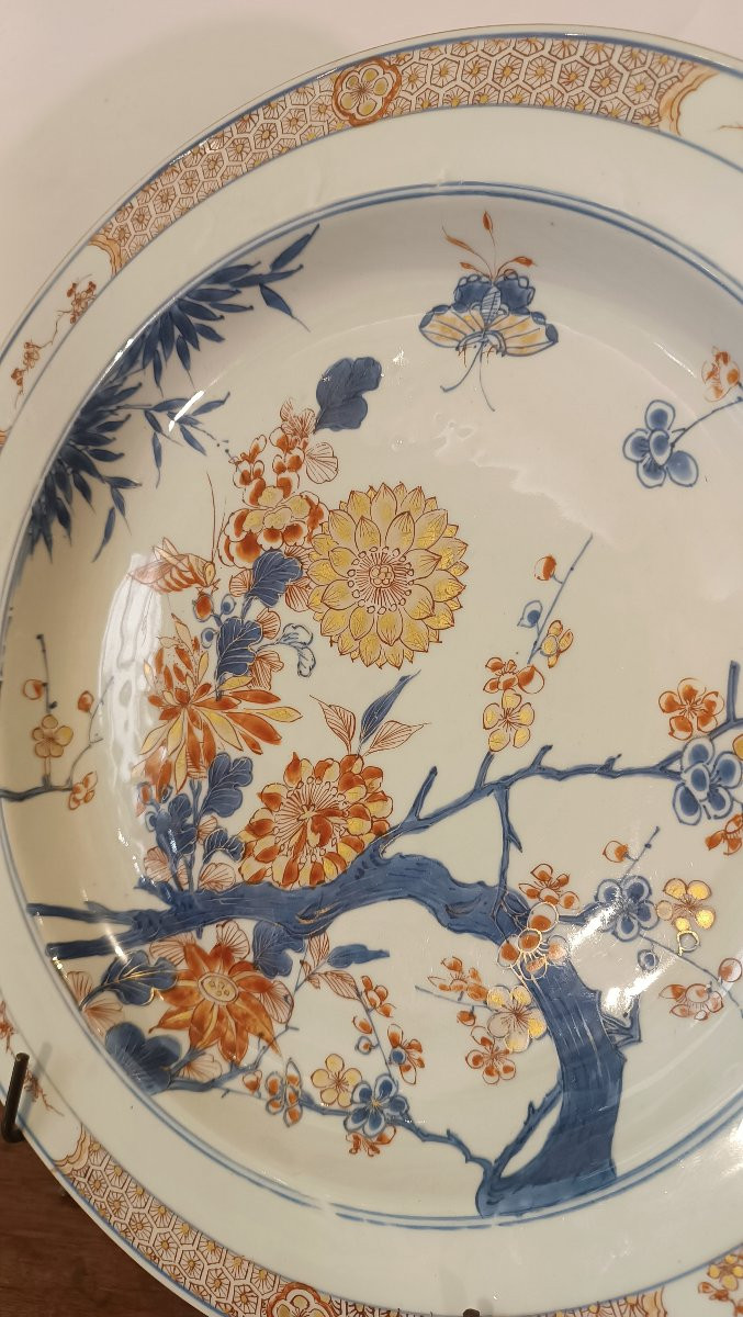 GRANDE VASSOIO QING CON DECORI IMARI FINE XVIII SECOLO -photo-6