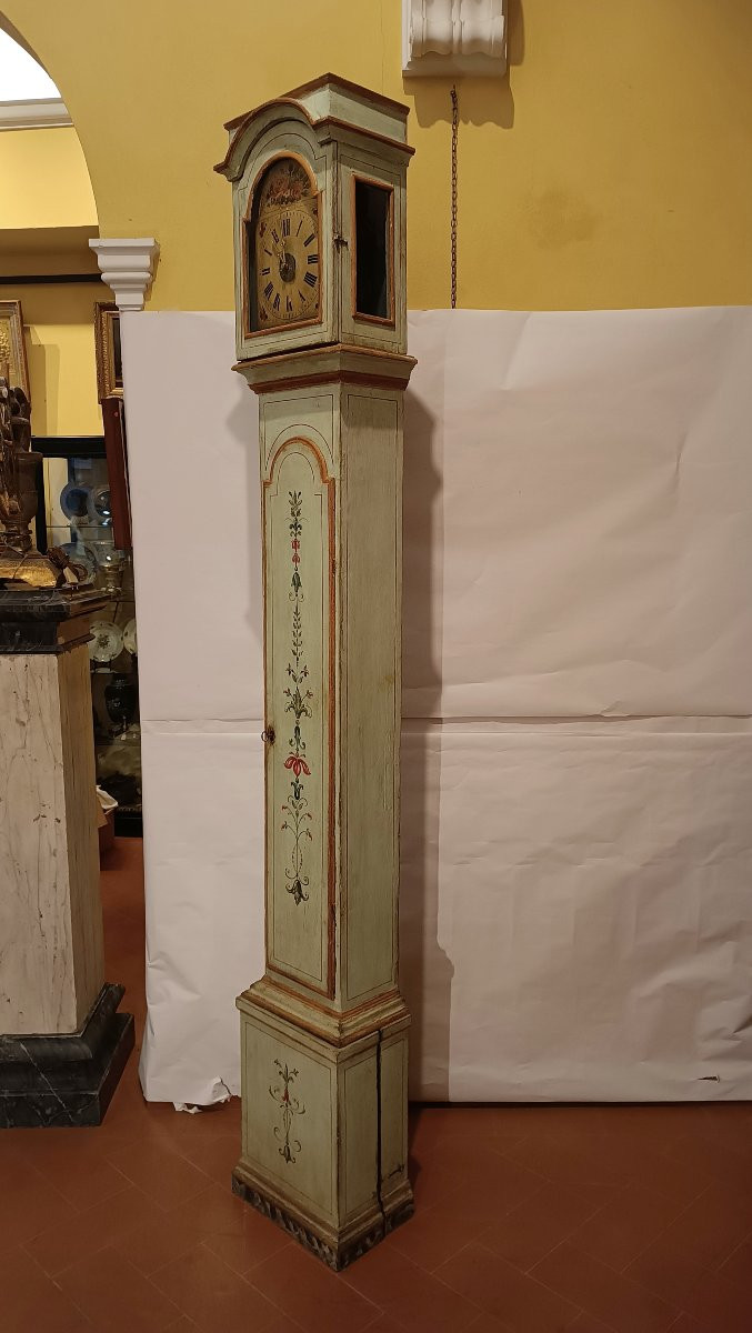 OROLOGIO A COLONNA LACCATO INIZI XIX SECOLO-photo-2