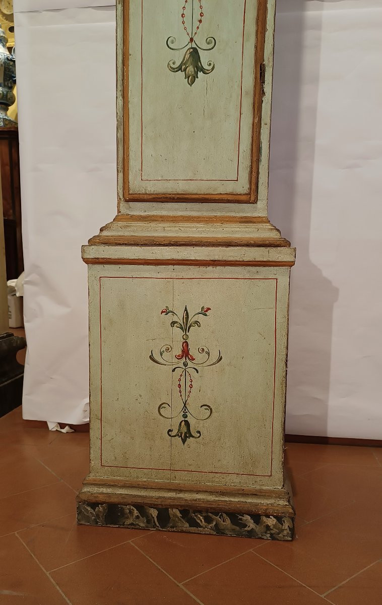 OROLOGIO A COLONNA LACCATO INIZI XIX SECOLO-photo-5