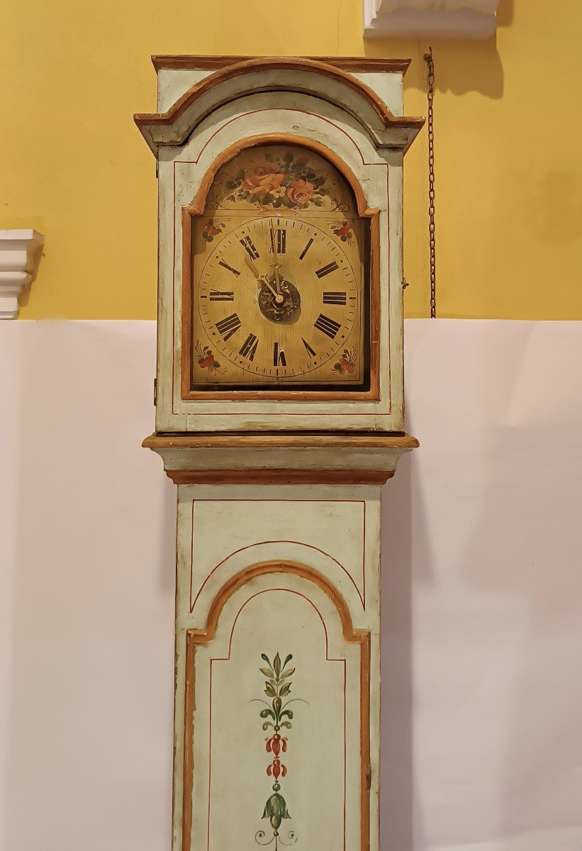 OROLOGIO A COLONNA LACCATO INIZI XIX SECOLO-photo-7