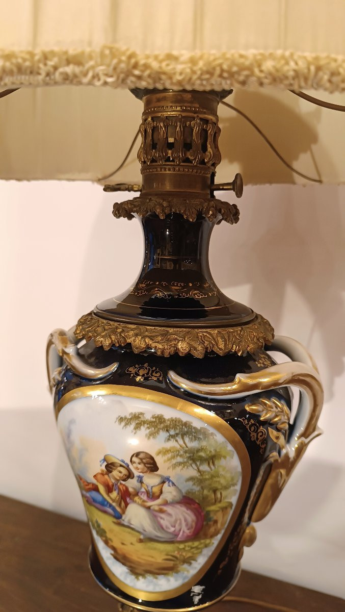 COPPIA DI LAMPADE IN PORCELLANA SÈVRES FINE XIX SECOLO -photo-1