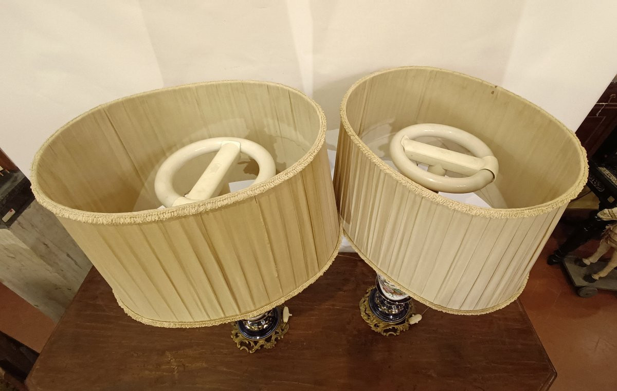 COPPIA DI LAMPADE IN PORCELLANA SÈVRES FINE XIX SECOLO -photo-5