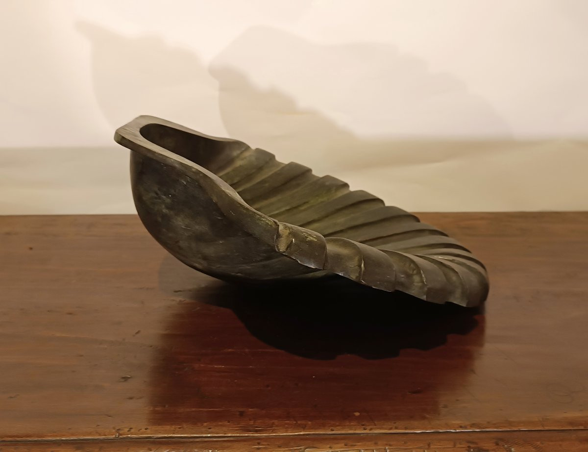 ACQUASANTIERA IN BRONZO FINE XVII-INIZI XVIII SECOLO-photo-3