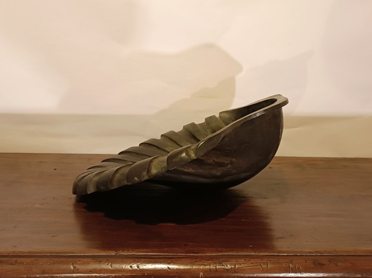 ACQUASANTIERA IN BRONZO FINE XVII-INIZI XVIII SECOLO-photo-1