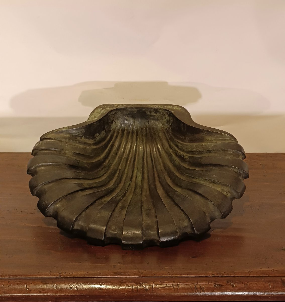 ACQUASANTIERA IN BRONZO FINE XVII-INIZI XVIII SECOLO-photo-2