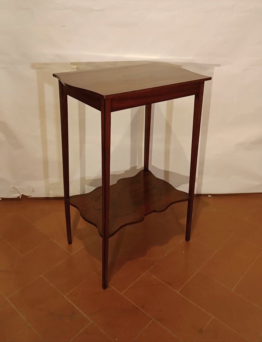 TAVOLINO DA APPOGGIO CON PITTURE FINE XIX SECOLO -photo-3