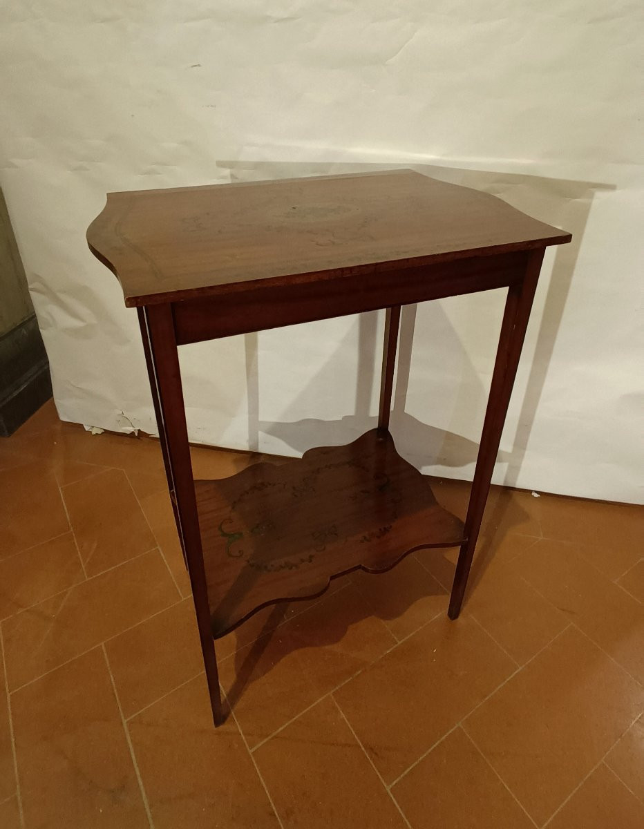 TAVOLINO DA APPOGGIO CON PITTURE FINE XIX SECOLO -photo-4