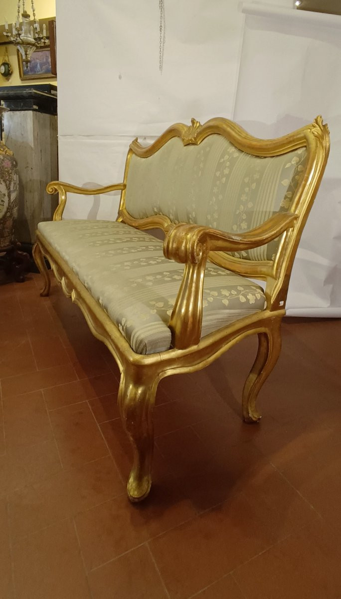 DIVANO LUIGI XV DI GRANDI DIMENSIONI META' XVIII SECOLO-photo-3