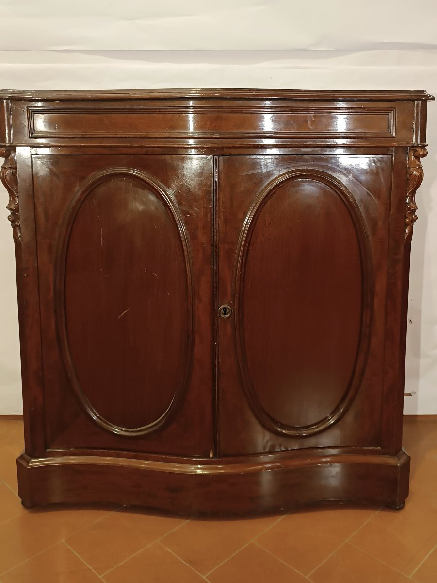 CREDENZINO IN MOGANO SECONDA META' XIX SECOLO-photo-2