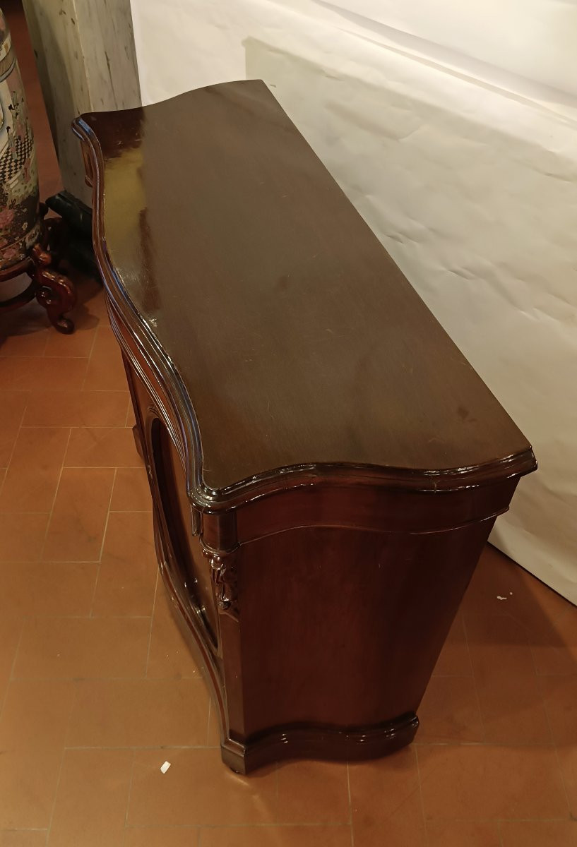 CREDENZINO IN MOGANO SECONDA META' XIX SECOLO-photo-4