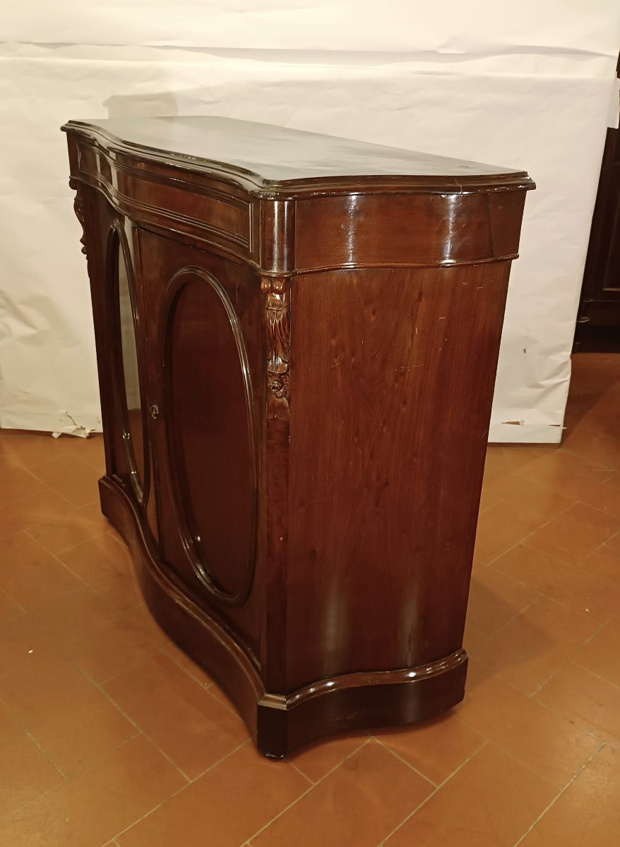 CREDENZINO IN MOGANO SECONDA META' XIX SECOLO-photo-1