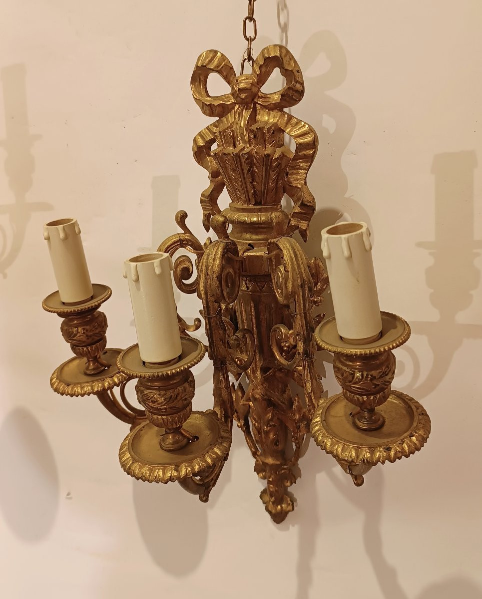 COPPIA DI APPLIQUES IN BRONZ DORATO SECONDA META' XIX SECOLO -photo-1