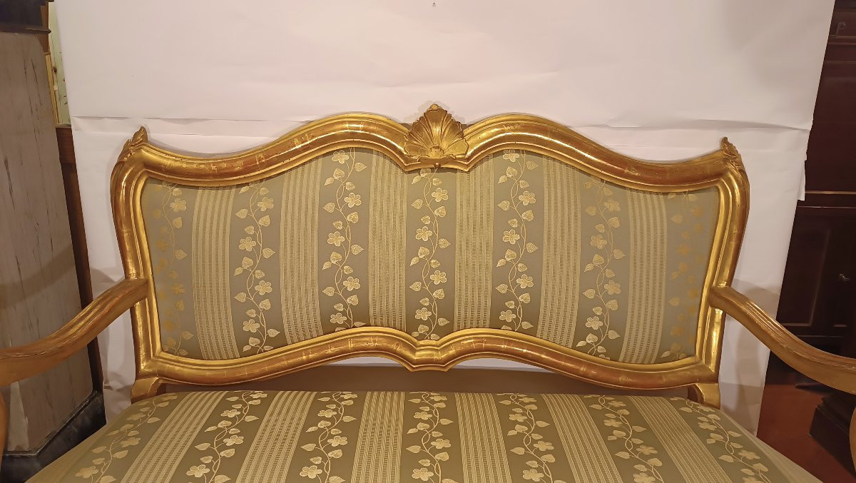 DIVANO LUIGI XV DI MEDIE DIMENSIONI META' XVIII SECOLO -photo-2