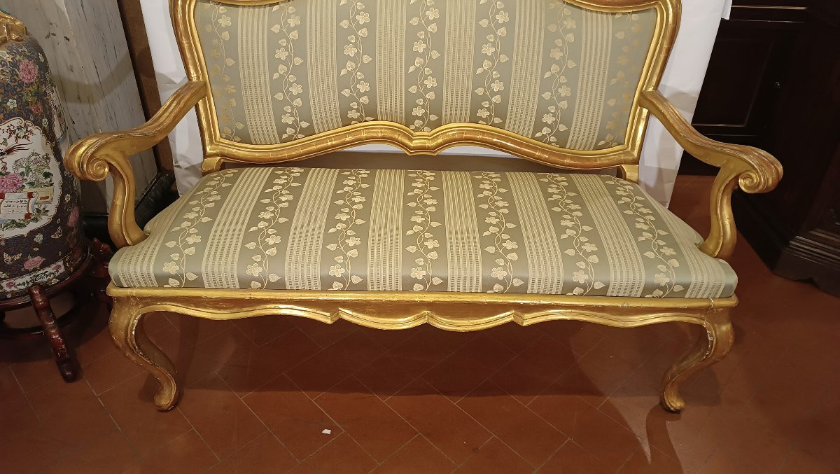 DIVANO LUIGI XV DI MEDIE DIMENSIONI META' XVIII SECOLO -photo-3