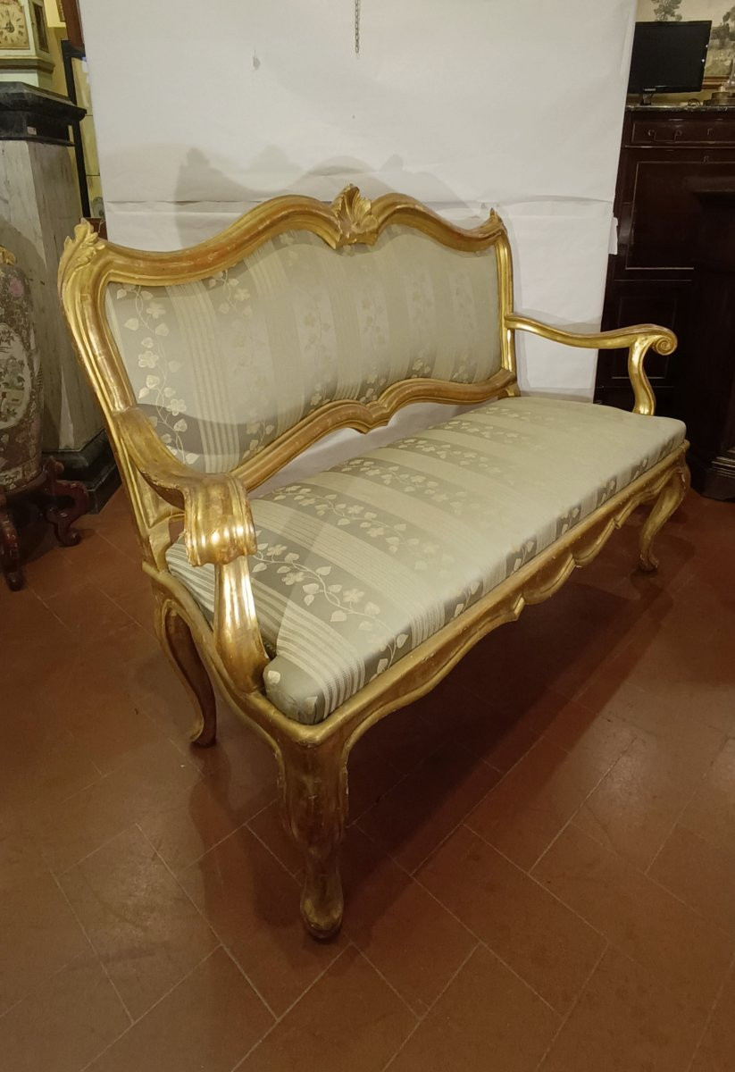 DIVANO LUIGI XV DI MEDIE DIMENSIONI META' XVIII SECOLO -photo-4