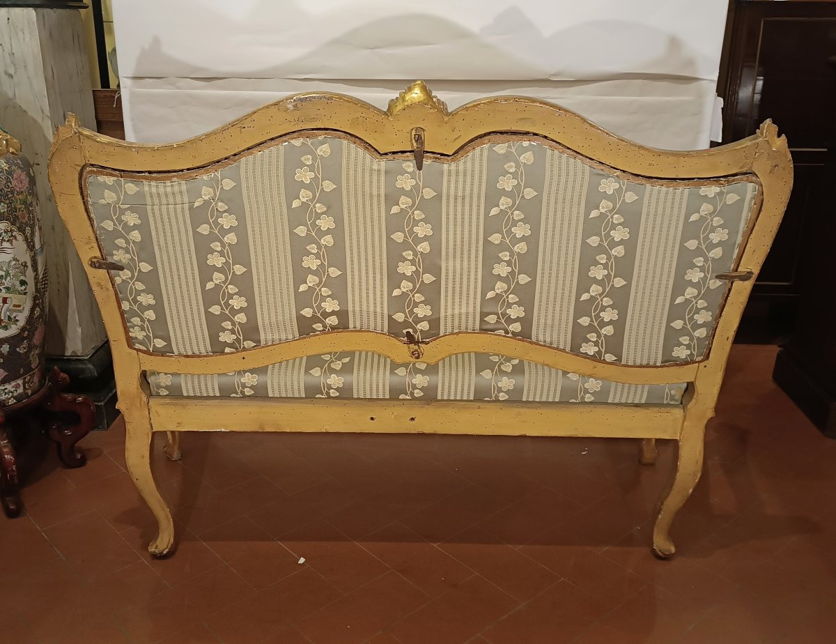 DIVANO LUIGI XV DI MEDIE DIMENSIONI META' XVIII SECOLO -photo-5
