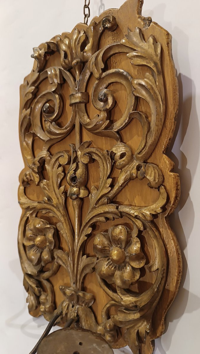 COPPIA DI APPLIQUES IN LEGNO DORATO FINE XVIII SECOLO-photo-1