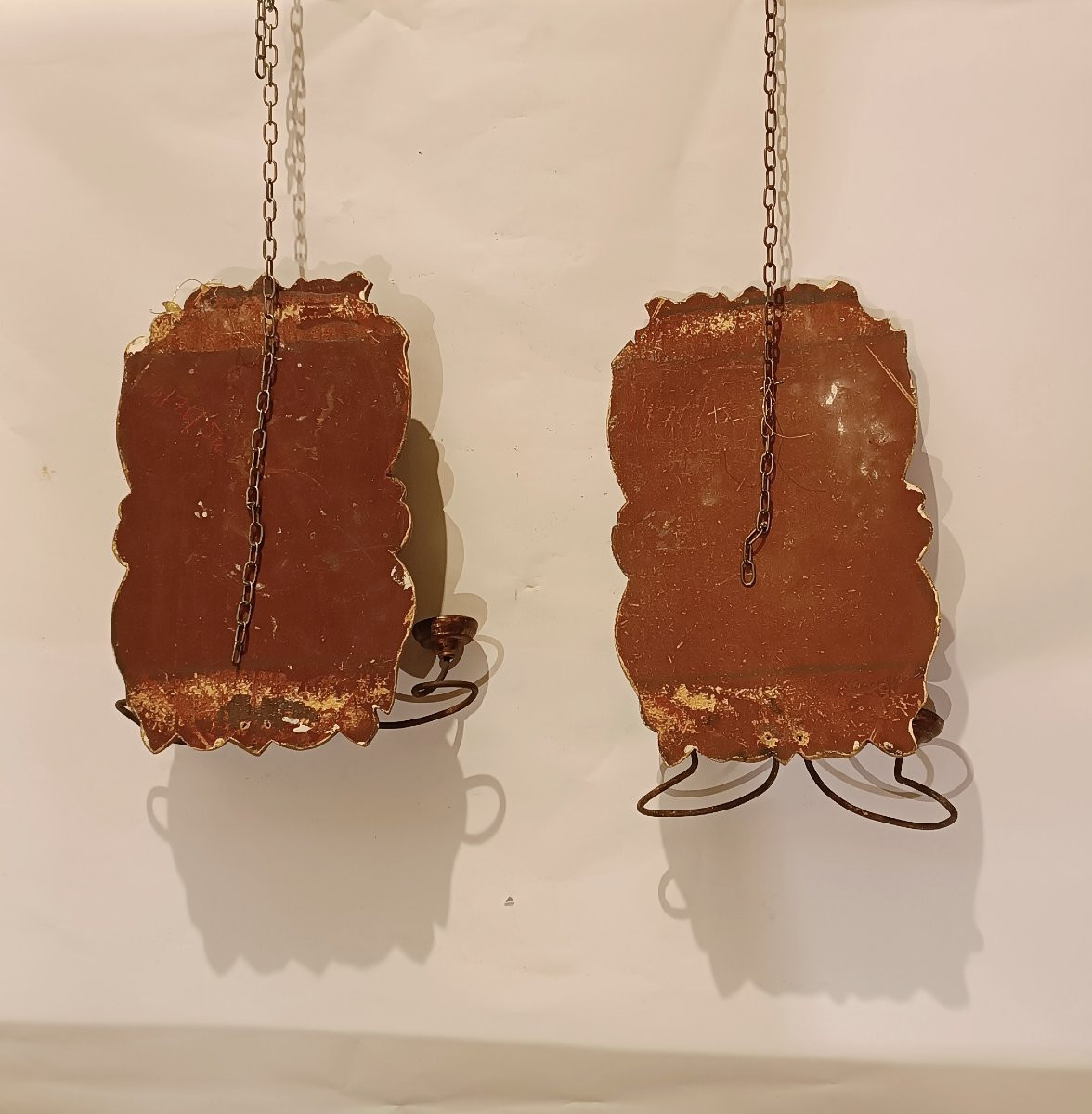 COPPIA DI APPLIQUES IN LEGNO DORATO FINE XVIII SECOLO-photo-3