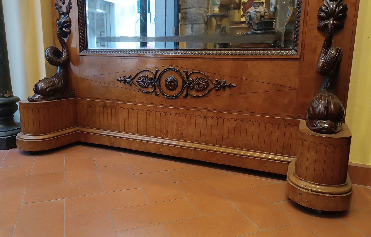GRANDE SPECCHIERA BIEDERMEIER SECONDA META' XIX SECOLO-photo-2