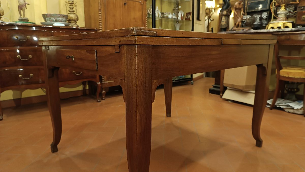 TAVOLO DA PRANZO IN NOCE SECONDA META' XIX SECOLO-photo-2