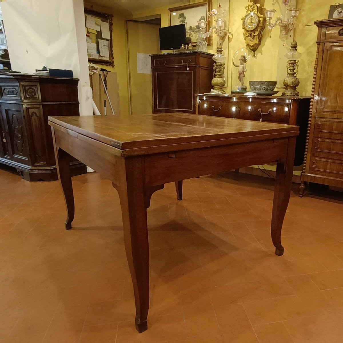 TAVOLO DA PRANZO IN NOCE SECONDA META' XIX SECOLO-photo-4