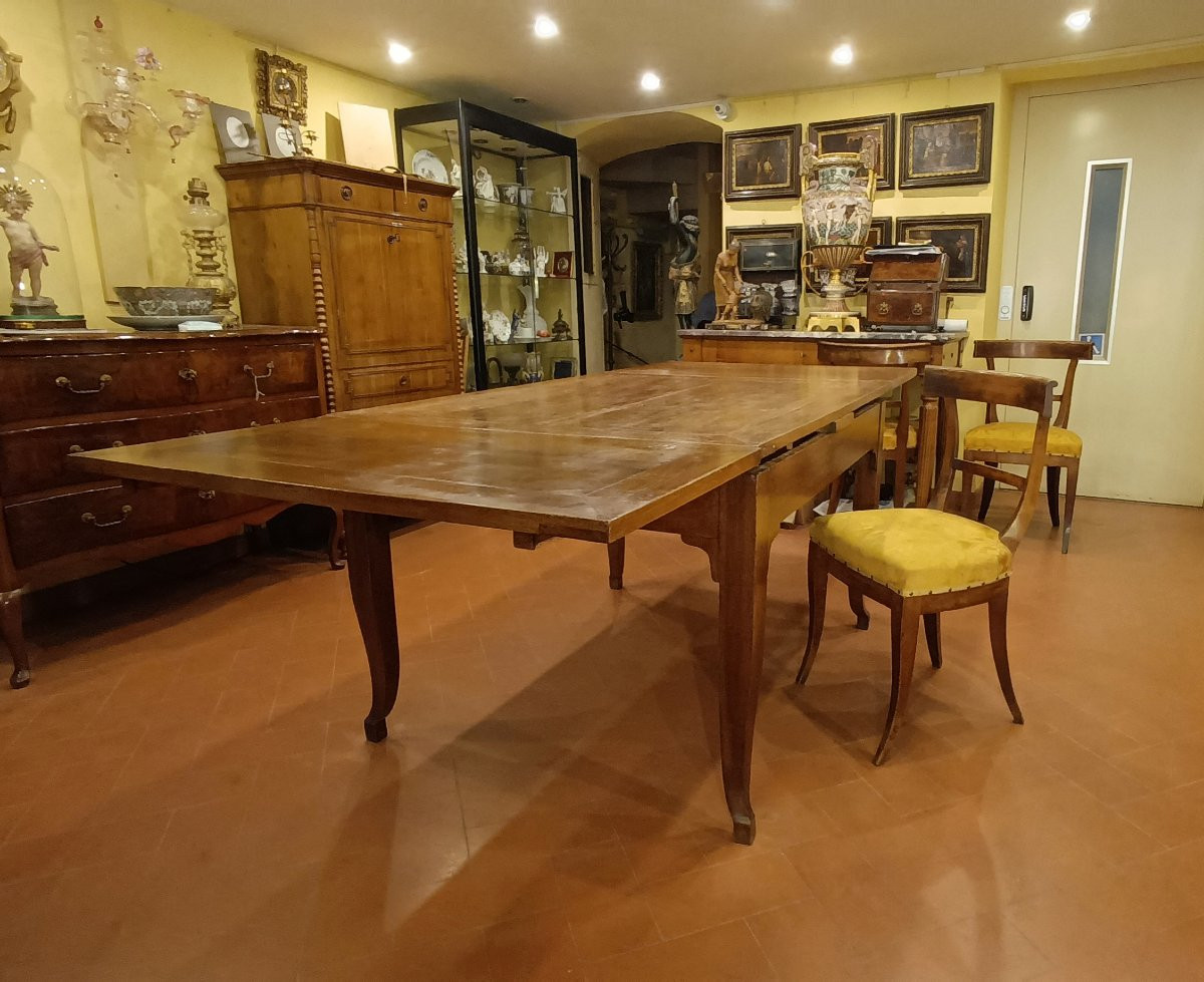 TAVOLO DA PRANZO IN NOCE SECONDA META' XIX SECOLO-photo-1
