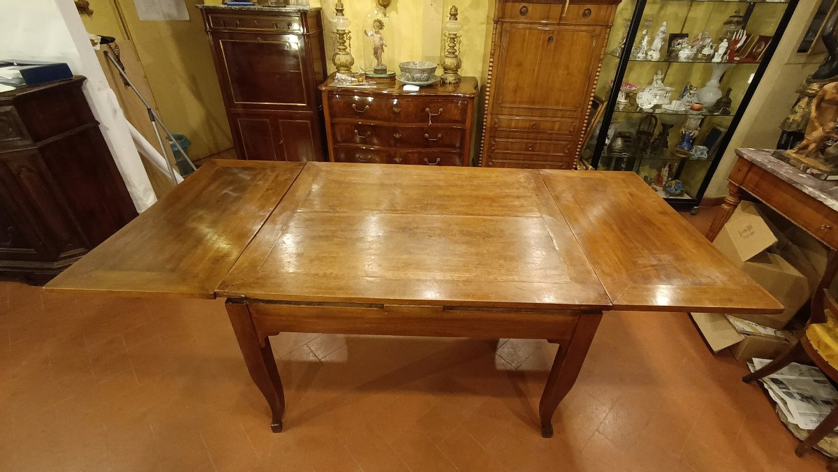 TAVOLO DA PRANZO IN NOCE SECONDA META' XIX SECOLO-photo-3