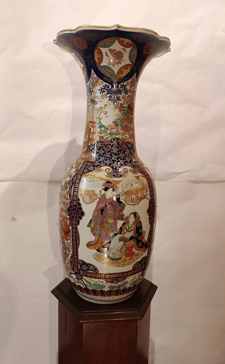 GRANDE VASO IN PORCELLANA IMARI SECONDA META' XIX SECOLO-photo-2
