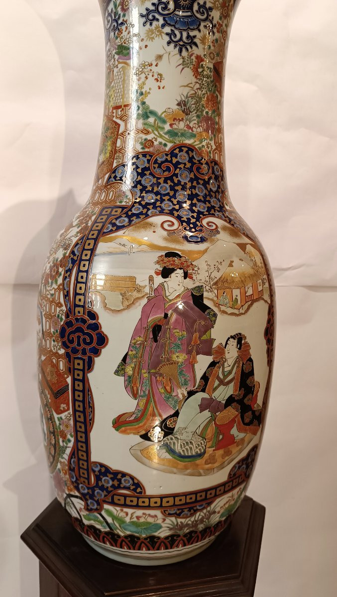 GRANDE VASO IN PORCELLANA IMARI SECONDA META' XIX SECOLO-photo-3