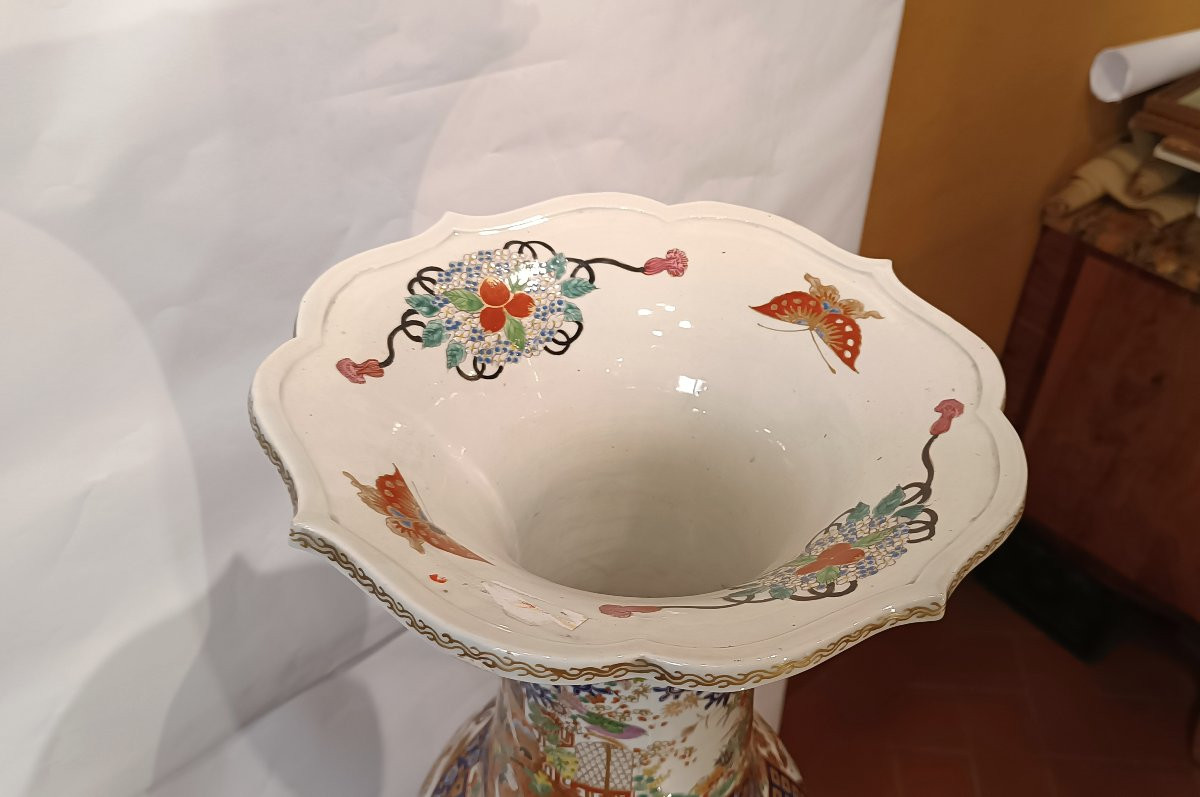 GRANDE VASO IN PORCELLANA IMARI SECONDA META' XIX SECOLO-photo-6