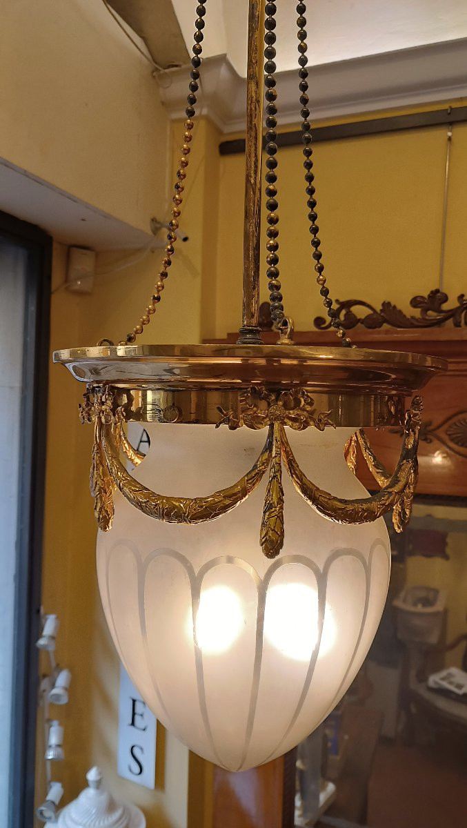 LAMPADARIO A PIGNA FINE XIX SECOLO -photo-3