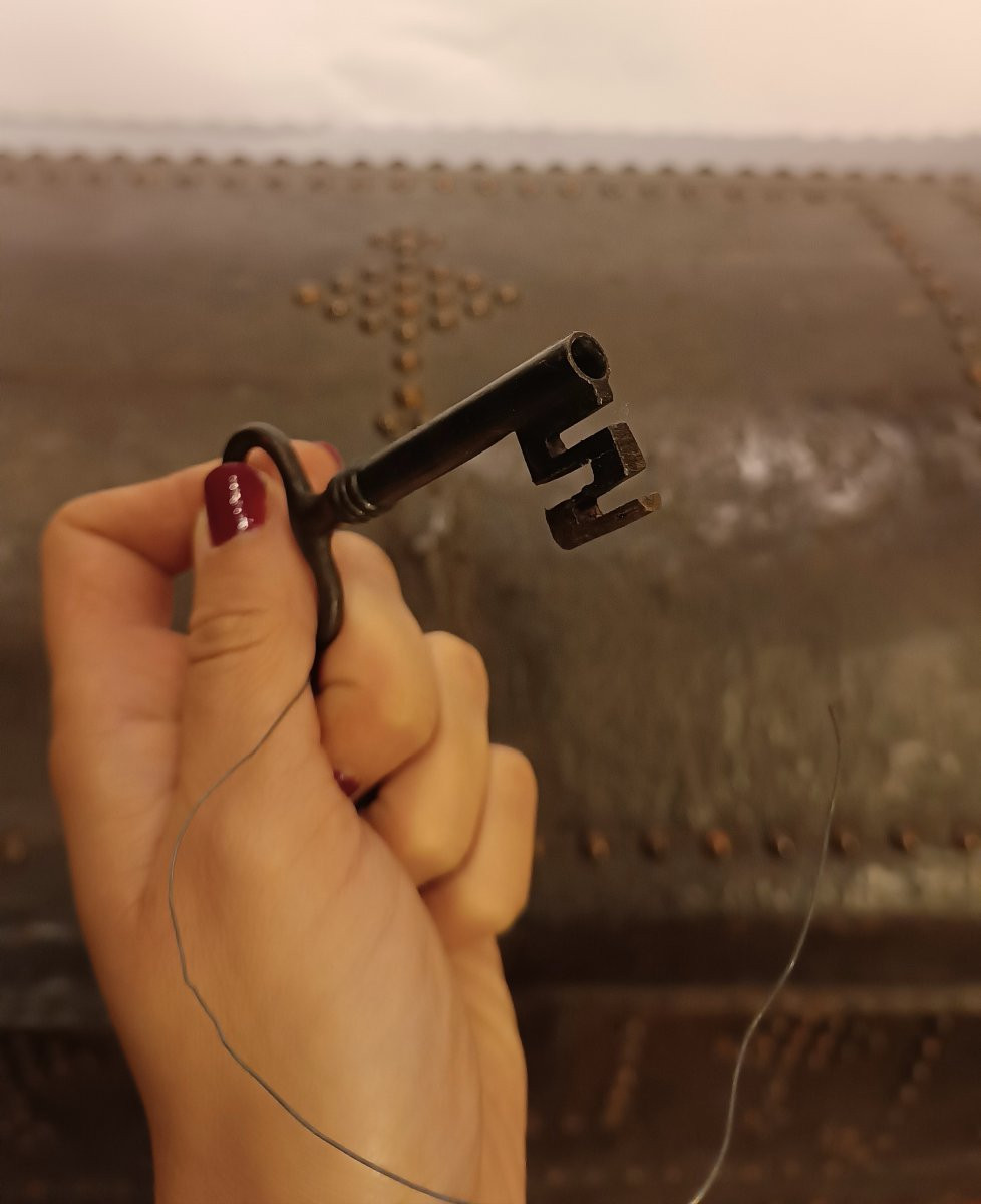 BAULE DA CARROZZA IN CUOIO FINE XVII SECOLO-photo-6