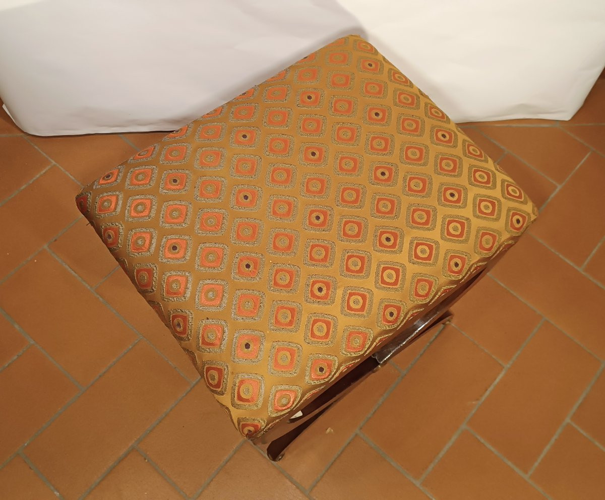 SGABELLO DIRETTORIO IN NOCE FINE XVIII SECOLO-photo-4