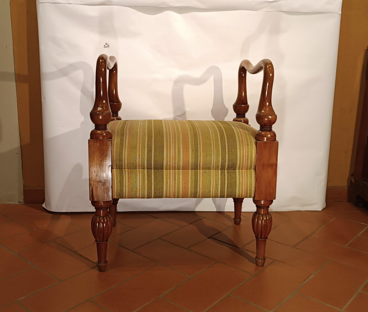 SGABELLO BIEDERMEIER META' XIX SECOLO-photo-2